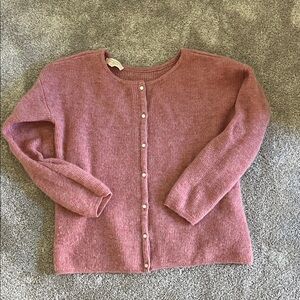 Sezane Gaspard Dusty Rose Cardigan rosewood size S